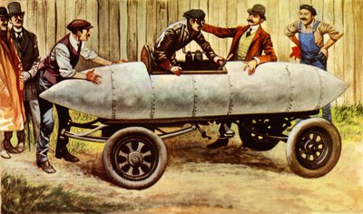 時速60マイル以上で走行した最初の車、ルジャマイスコンテンテ 作： Peter Jackson