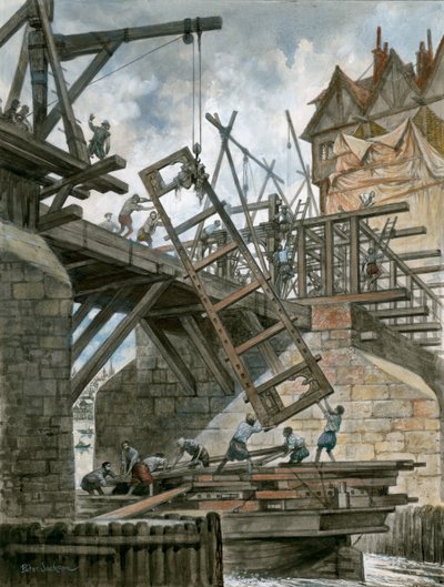 古いロンドン橋に建てられたNonesuch家 作： Peter Jackson