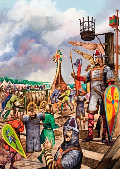 ノルマン人は1066年のイギリスの侵略に備える 作： Peter Jackson