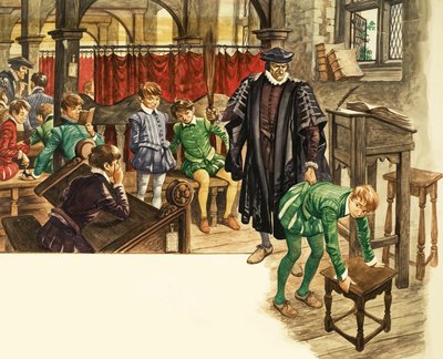 むかしむかし...チューダー時代の学校での罰 作： Peter Jackson