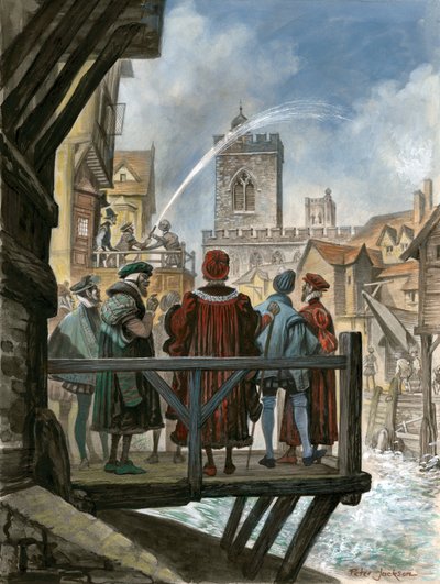 ピーターモリスの古いロンドンブリッジにある上水道 作： Peter Jackson