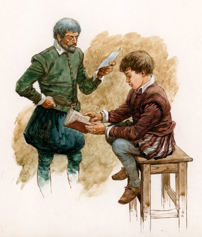 教えられているチューダーの少年 作： Peter Jackson