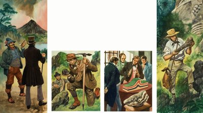 地質探査を描いた正体不明の一連のイラスト 作： Peter Jackson