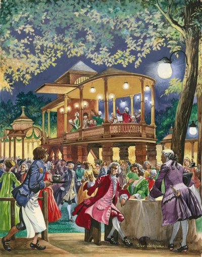 1750年頃のボクソール遊園地 作： Peter Jackson