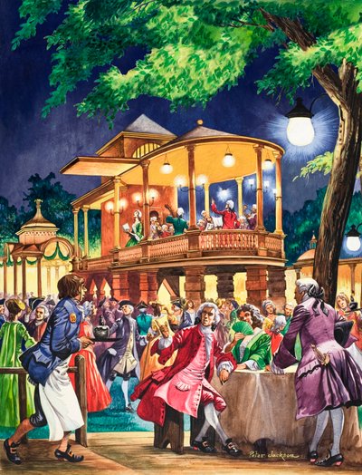 1750年頃のボクソール遊園地 作： Peter Jackson