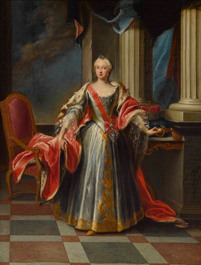 ザクセンのマリアアンナソフィアの肖像1728-1797、バイエルンの女王。 作： Peter Jacob Horemans