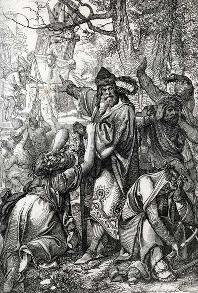 ザクセンとの戦争でのシャルルマーニュ皇帝 (742～814 年頃)、772 年 (ザクセン戦争中のシャルル大帝 (シャルルマーニュ)、772 年) 作： Peter Johann Nepomuck Geiger