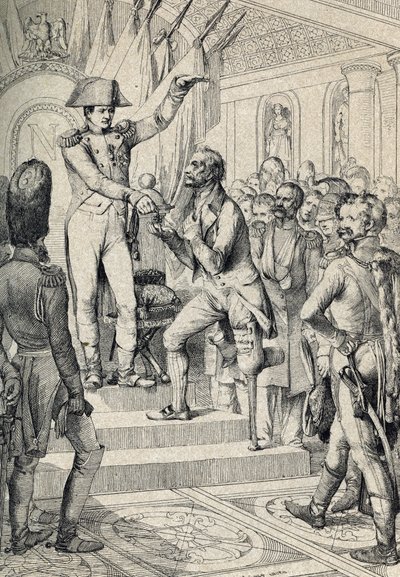 7月14日、レジオン・ドヌール（1802年創設）の十字架がアンヴァリッド教会に初めて配られる 作： Peter Johann Nepomuck Geiger