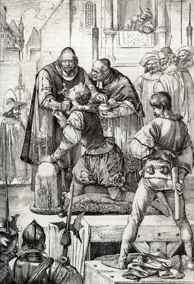 Guerra dos Noventa Anos (ou revolta dos Países Baixos) (1568-1648): a decolagem de Lamoral, Conde de Egmont, Príncipe de Gavre (1522-1568), político holandês - Foi condenado no quadro do Conselho dos Problemas ( ou Conselho de Sangue) estabelecido pelo 作： Peter Johann Nepomuck Geiger