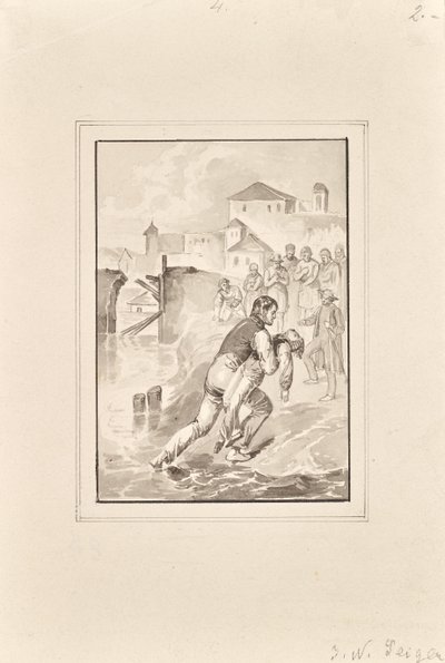 溺れた少年の救出 作： Peter Johann Nepomuk Geiger