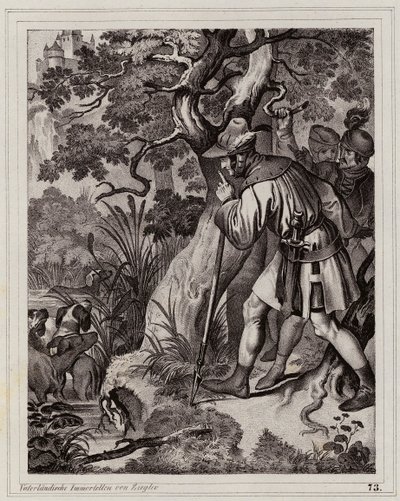 オーストリア、バーデンの温泉発見 作： Peter Johann Nepomuk Geiger