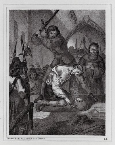 ラインシュタイン・タッテンバッハ伯爵の処刑 作： Peter Johann Nepomuk Geiger