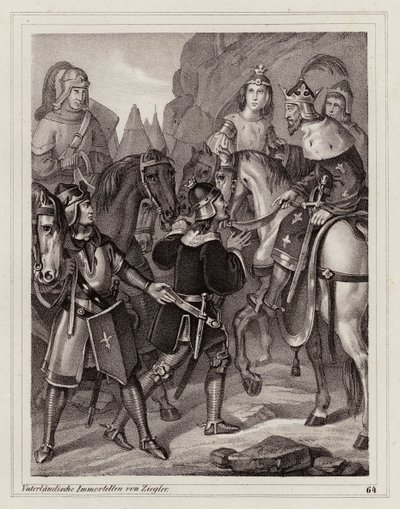 ルイ敬虔王、フランク王、神聖ローマ皇帝（エングレーヴィング） 作： Peter Johann Nepomuk Geiger