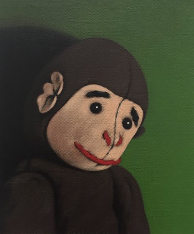 緑の上の猿の肖像, 2005 作： Peter Jones