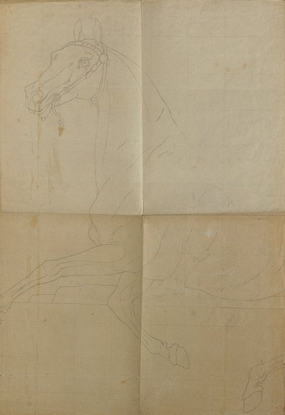 リュディガーとアンジェリカ」のための輪郭画 作： Peter Krafft