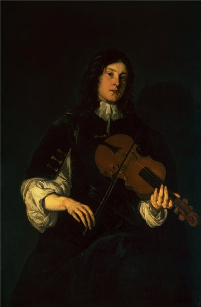 ヴァイオリンを弾く男（オイル） 作： Peter Lely