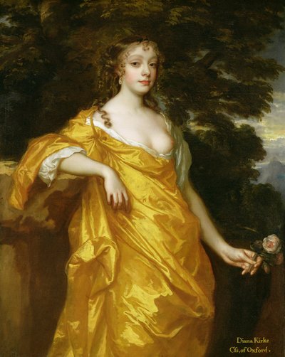 ダイアナ・カーク、後のオックスフォード伯爵夫人、1665-70年頃（キャンバスに油彩） 作： Peter Lely