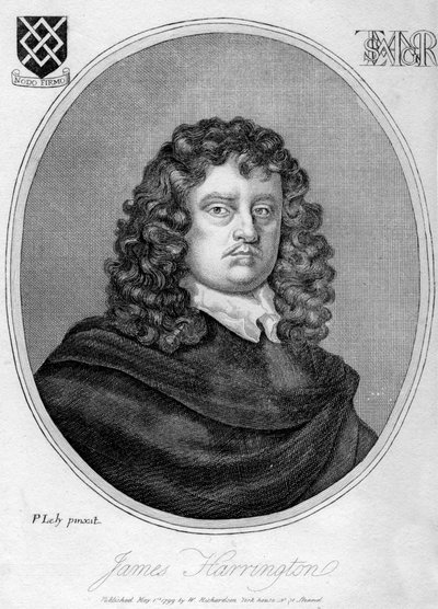 ジェームズハリントン1611-1677、イギリスの政治理論家、1799年。 作： Peter Lely
