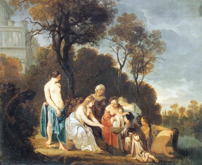 川から救われたモーゼ、ピーター・レリー（1618-1680）作、油彩・キャンバス、54x635cm 作： Peter Lely