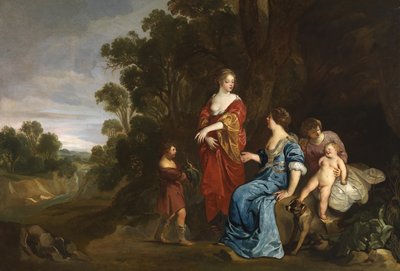 ルーベンがマンドラケスをリアに発表、1640-50年 作： Peter Lely