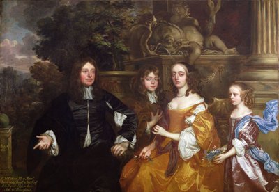 ジョン・コットン卿とその家族 作： Peter Lely
