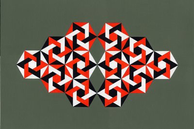 ヘキサグラム、2009（キャンバスにアクリル） 作： Peter McClure