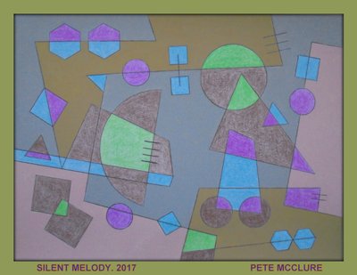 サイレントメロディ、2017、紙にアクリル 作： Peter McClure