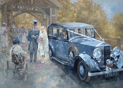 1930年代のカントリーウェディング（キャンバスに油彩） 作： Peter Miller