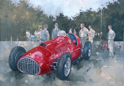 1951年のフェラーリ（帆布に油彩） 作： Peter Miller