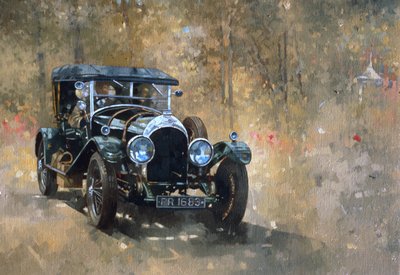 3リットルのBentley at Cottesbrooke（油彩・キャンバス 作： Peter Miller