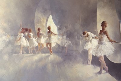 バレエスタジオ（キャンバスに油彩） 作： Peter Miller