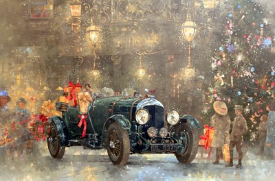 クリスマスベントレー（キャンバスに油彩） 作： Peter Miller