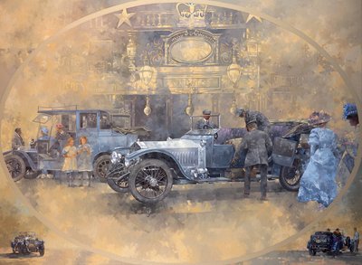 クリスマスへの出発（キャンバスに油彩） 作： Peter Miller