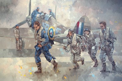 ハリカンスクランブル（キャンバスに油彩） 作： Peter Miller