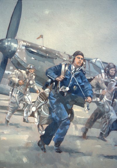 空のためのスクランブル（キャンバスに油彩） 作： Peter Miller