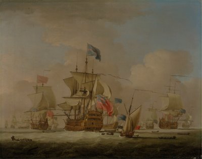 イギリス軍兵士とスループ 作： Peter Monamy
