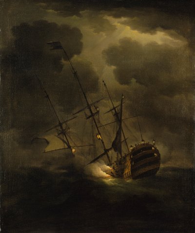 1744年10月4日、HMS「ビクトリー」の喪失 作： Peter Monamy
