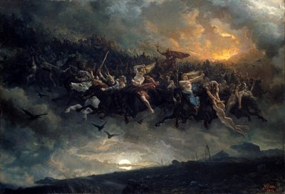 オーディンのワイルドハント 作： Peter Nicolai Arbo