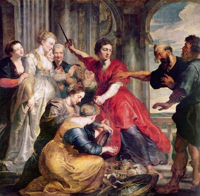 オデュッセウス、1617年頃に発見されたアキレス 作： Peter P. & Dyck, Anthony Van Rubens