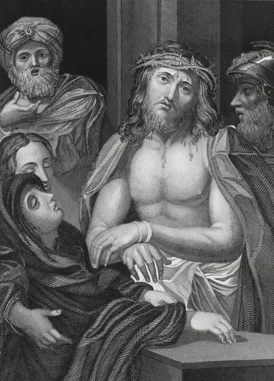 エッケ・ホモ、イザヤ書第53章5節（エングレーヴィング） 作： Peter Paul (after) Rubens