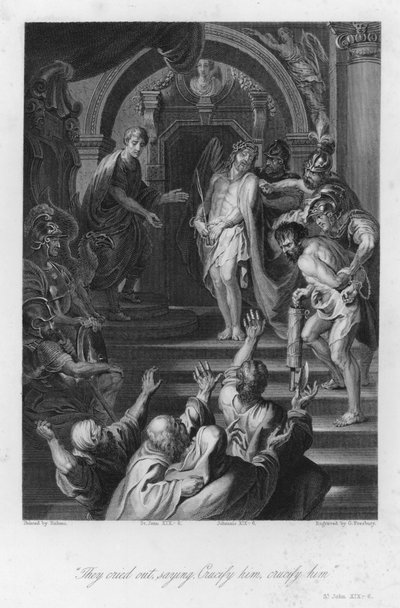 Ecce Homo, St John XIX, 6 (e.g. engraving) 作： Peter Paul (after) Rubens