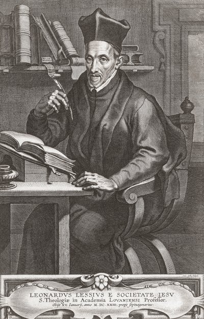 レオナルド・レッシウスの肖像画。 作： Peter Paul (after) Rubens