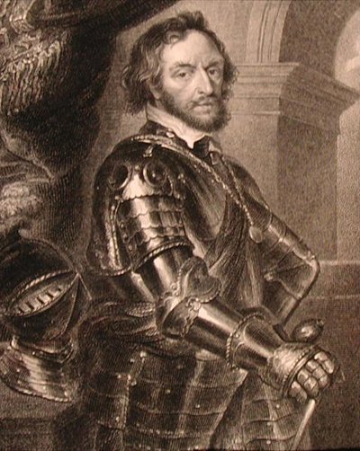 Thomas Howard (1585-1646) 2nd or 14th Earl of Arundel のポートレート、「Lodge