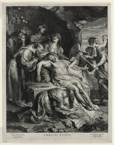 パウルス・ポンティウスによって刻まれた、聖母の膝の上の死んだキリスト 作： Peter Paul (after) Rubens