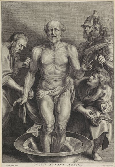アレクサンダーフート2世によって刻まれたセネカの死 作： Peter Paul (after) Rubens