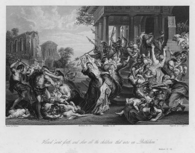 無辜の民の虐殺」マタイ2世 作： Peter Paul (after) Rubens