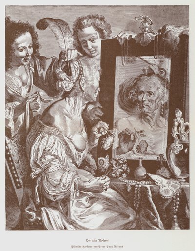 オールド・コケット」 1630年頃（リトグラフ 作： Peter Paul (after) Rubens