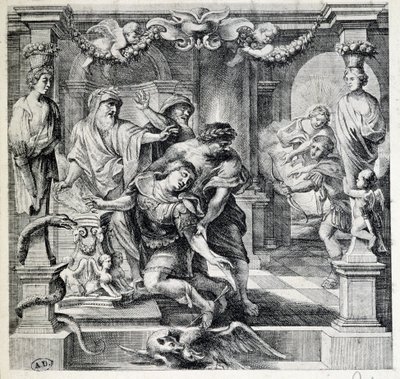 アキレスの死」 ピエール・ポール（Pierre-Paul）・ルーベンス（またはPeter PaulまたはPetrus Paulus）（1577-1640）以降、フランドル地方 作： Peter Paul (after) Rubens