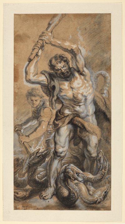レルネイのハイドラを殺すヘラクレス 作： Peter Paul (school of) Rubens