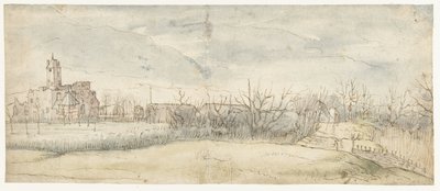 1606年、ツワインドレヒトのクライェンホフ城の眺め 作： Peter Paul Rubens (attributed to)